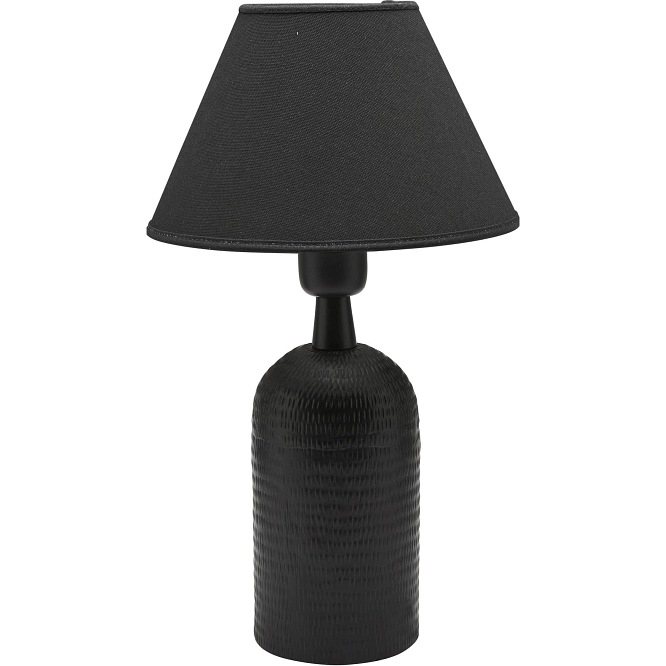 Czarna metalowa lampka stołowa Riley
